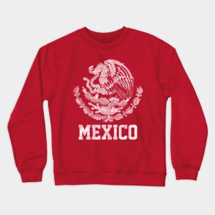 Mexico / Faded Vintage-Style Flag Design Crewneck Sweatshirt